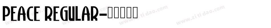Peace Regular字体转换